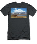 Alpacas and Volcano Chile Delphimages Photo Creations T-Shirt