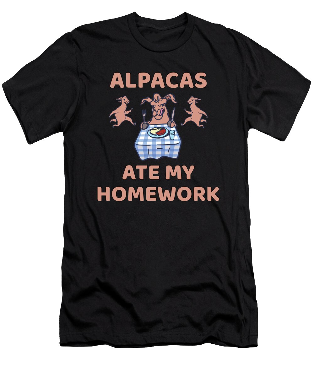 Alpacas Ate My Homework Tenshirt T-Shirt