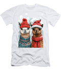 Alpacas Cute Alpaca Friends in Winter Holiday Outfits Rhys Jacobson T-Shirt