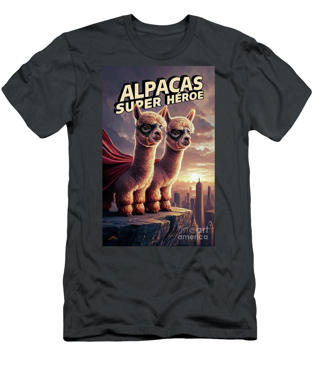 Alpacas Superhero Rhys Jacobson T-Shirt