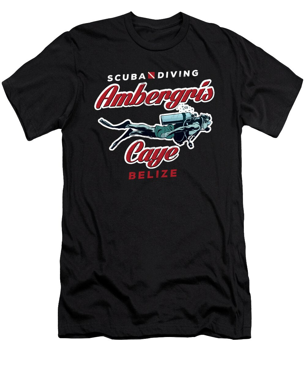 Ambergris Caye Belize Scuba Diver Noirty Designs T-Shirt