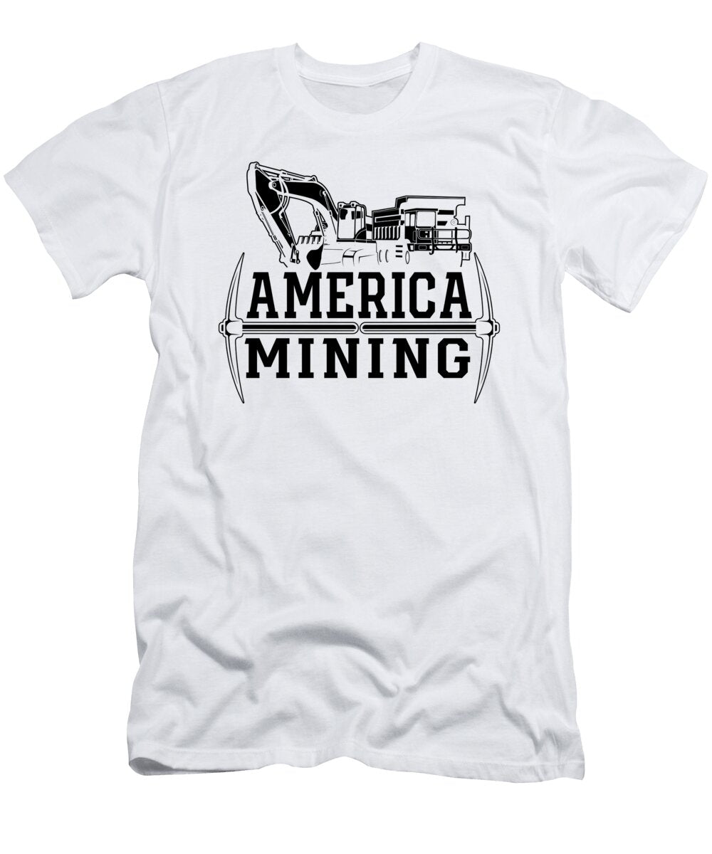America Mining Mining Trucker Mine Coal Mine Truck Tshirtconcepts Marvin Poppe T-Shirt