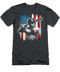 American Flag Baseball Player Quang Vu T-Shirt
