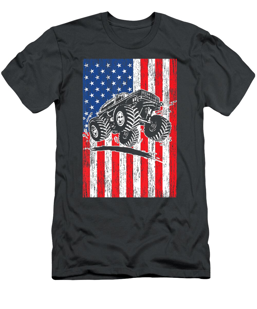 American Flag Truck Anh Nguyen T-Shirt