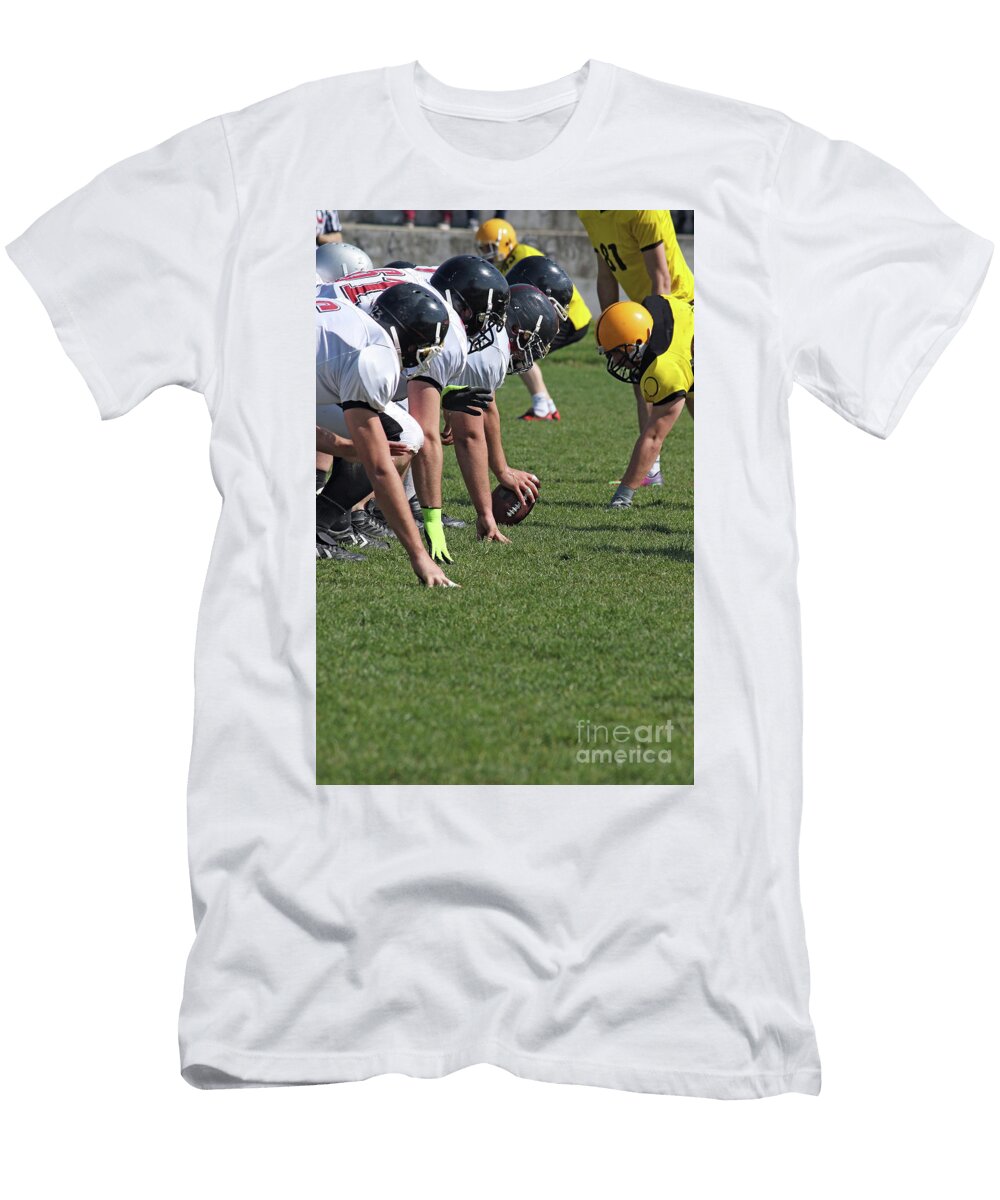American Football Players in Line Goce Risteski T-Shirt