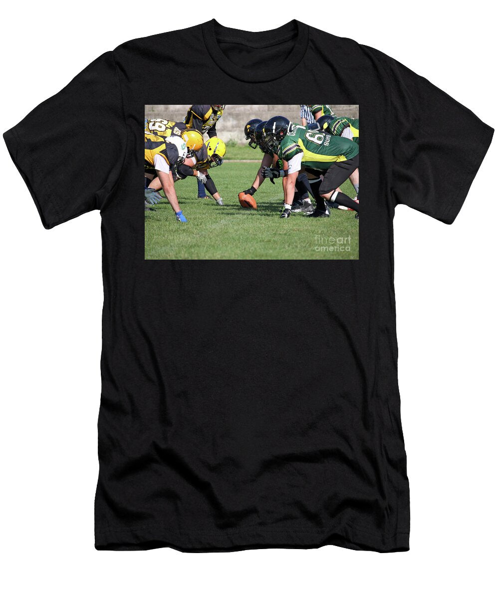 American Football Players on the Scrimmage Line Are Ready to Sta Goce Risteski T-Shirt