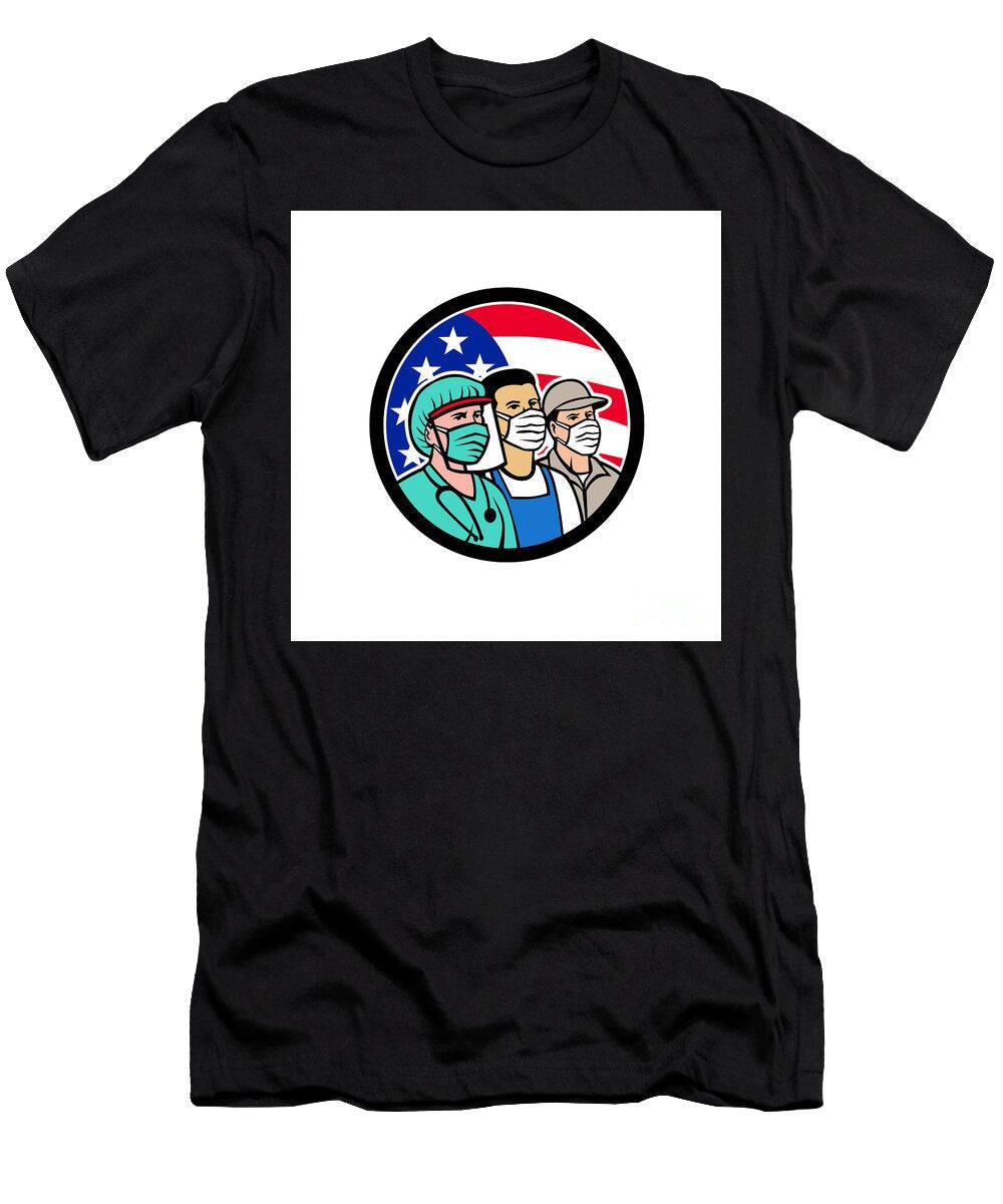 American Front Line Workers As Heroes Circle Aloysius Patrimonio T-Shirt
