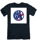 American Lineworker USA Flag Icon Aloysius Patrimonio T-Shirt