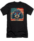 American Star Stripes Poodle Dog 4th of July Sophie Eleanor T-Shirt