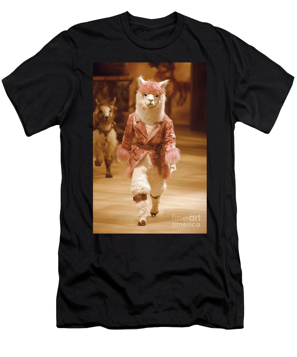 An Anthropomorphic Alpaca Models a Fashionable Outfit on the Runway At a Unique Animal Fashion Show Beautiful Things T-Shirt