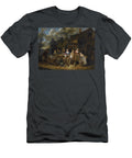 An Elegant Company in a Landscape Amongst Different Fruits and Vegetables a Man with a Wheelbarrow E Jan Baptist Lambrechts Flemish T-Shirt