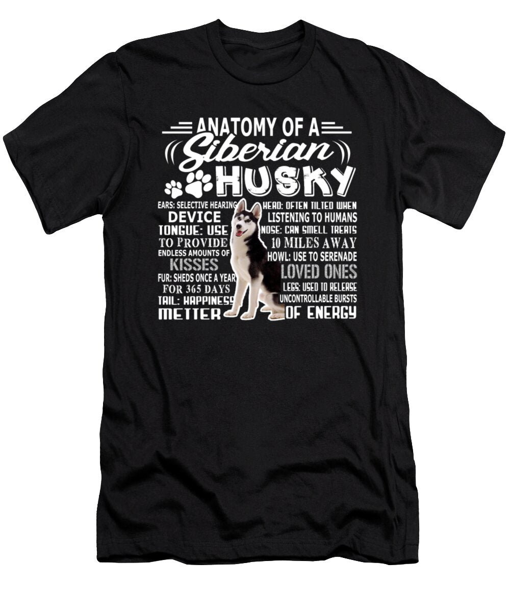 Anatomy of a Siberian Husky Dog Tinh Tran Le Thanh T-Shirt