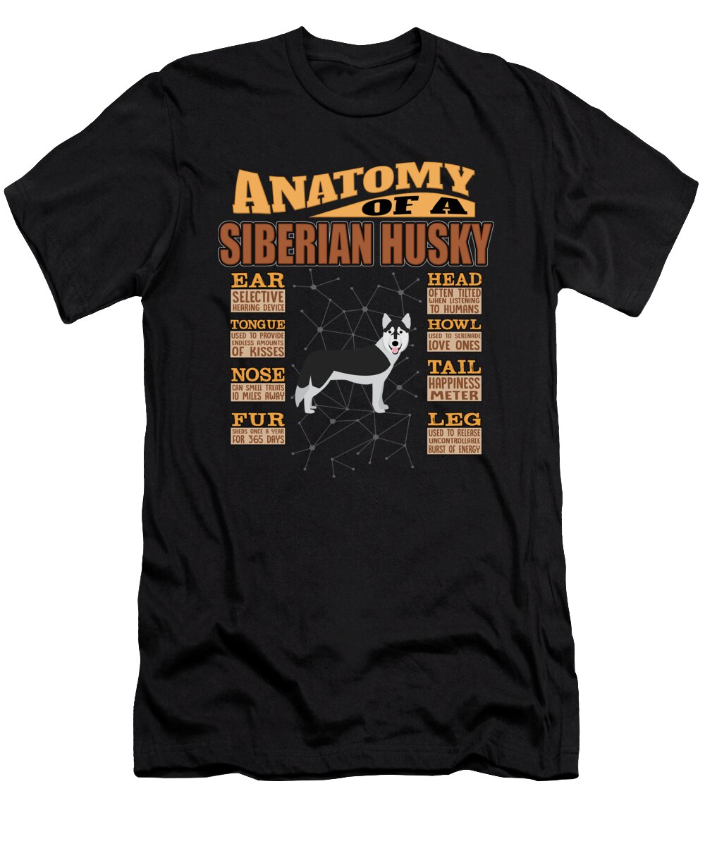 Anatomy of a Siberian Husky Jose O T-Shirt