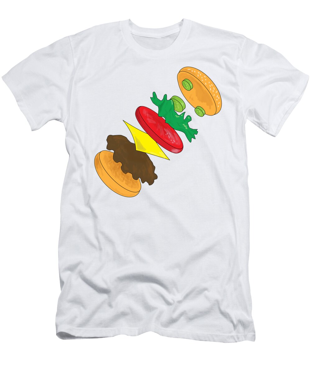 Anatomy of Cheeseburger Ben Shurts T-Shirt
