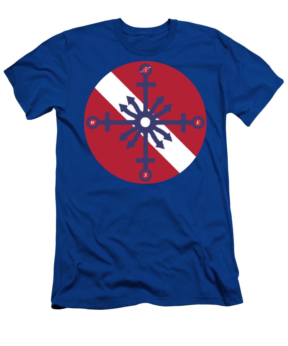 Anchors Compass Dive Flag Wendy Rickwalt T-Shirt