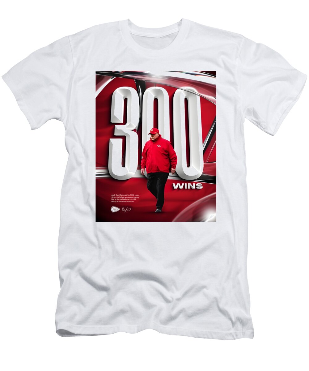Andy Reid 300 Win Kansas City Chiefs Creator Designs T-Shirt