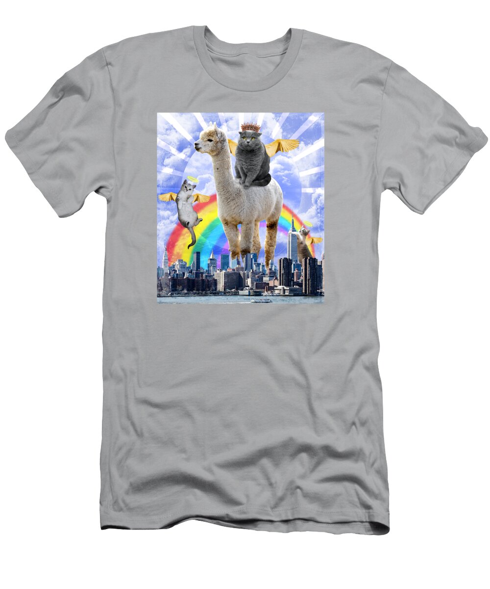 Angel Cats Surreal Collage Pavel Smirnov T-Shirt