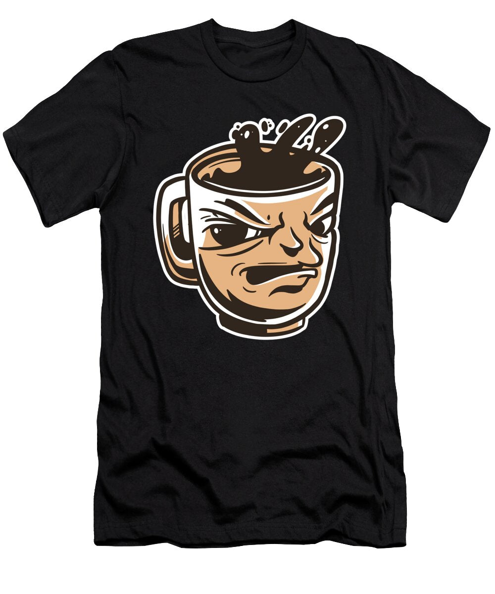 Angry Cup of Coffee with Face Coffee Gifts Designed By Vexels T-Shirt