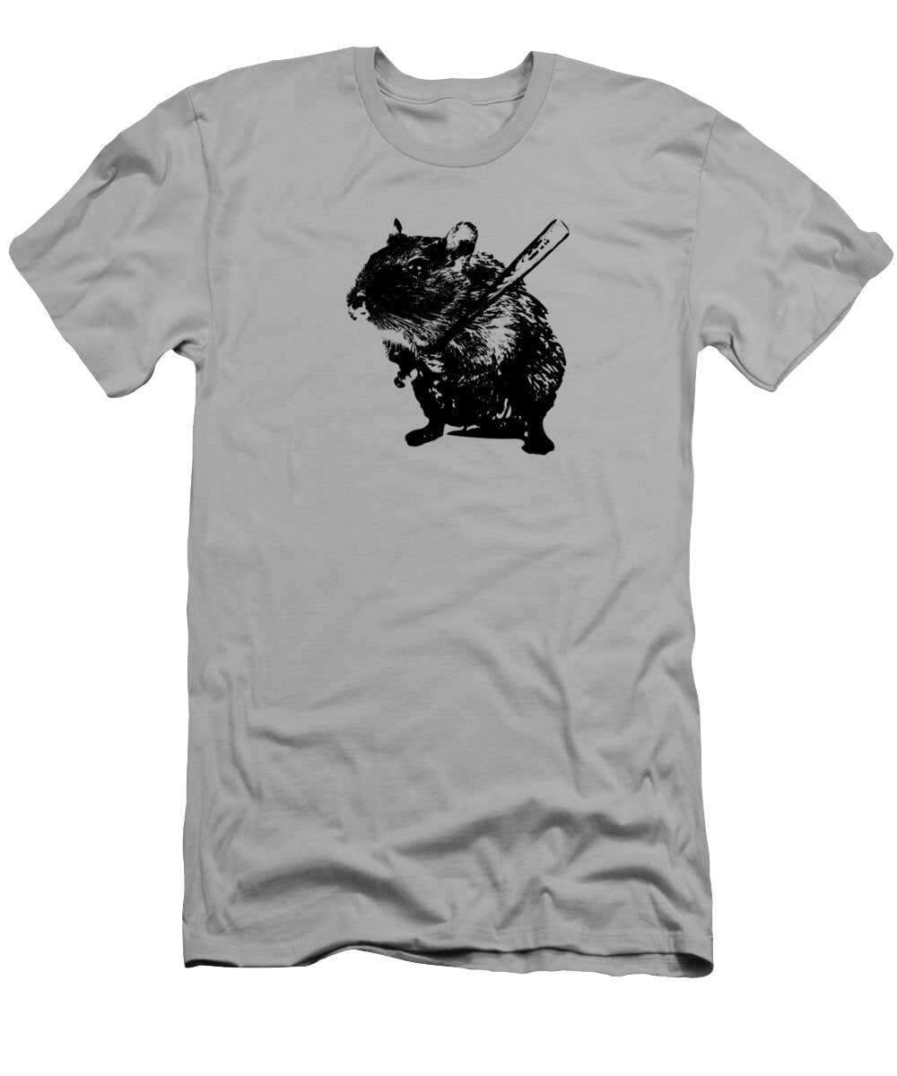 Angry Street Art Mouse Hamster Baseball Edit Philipp Rietz T-Shirt