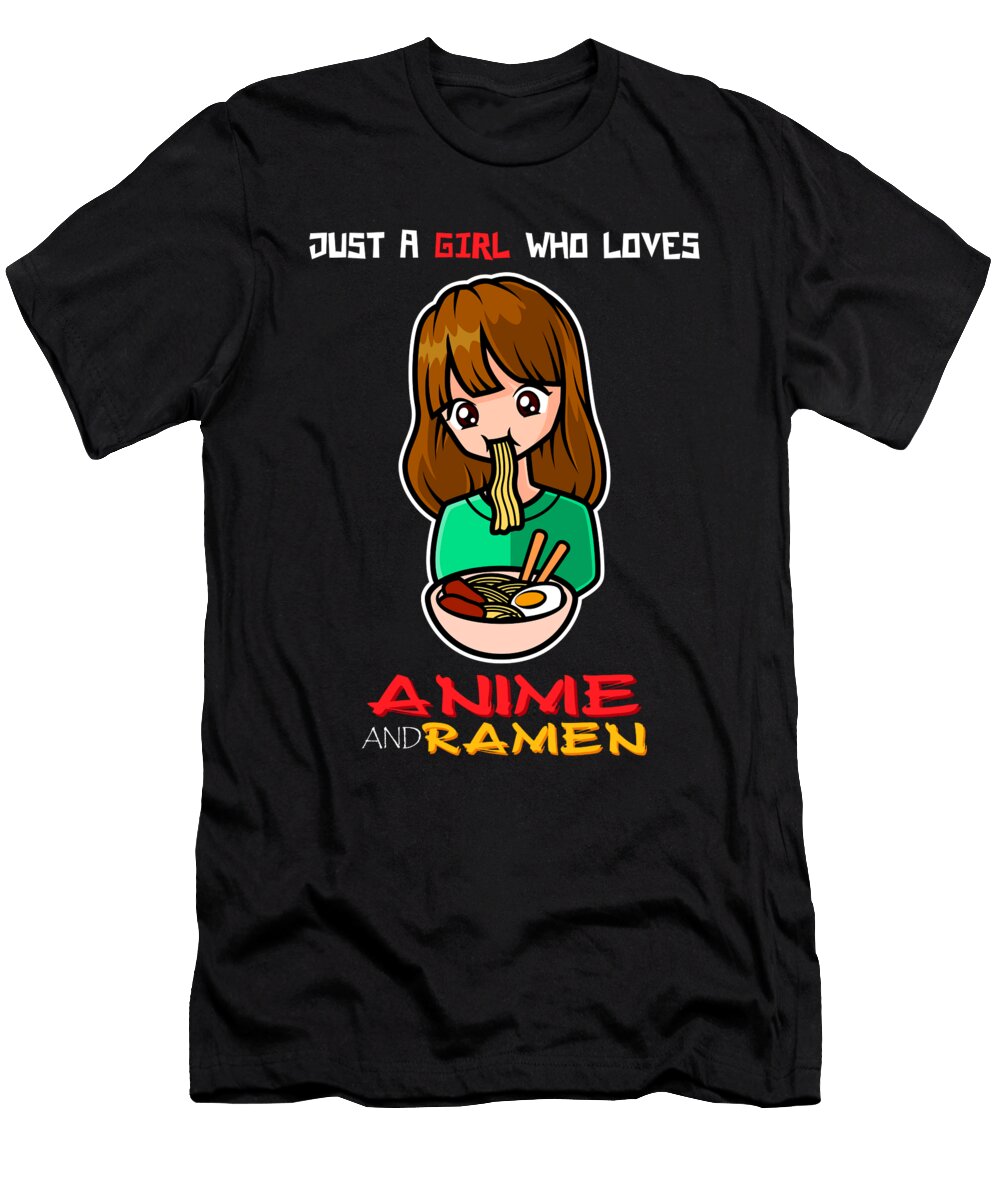 Anime and Ramen Girls Shirtom T-Shirt