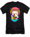 Anime Cat Eating Ramen Japanese Zyneu Gangd T-Shirt
