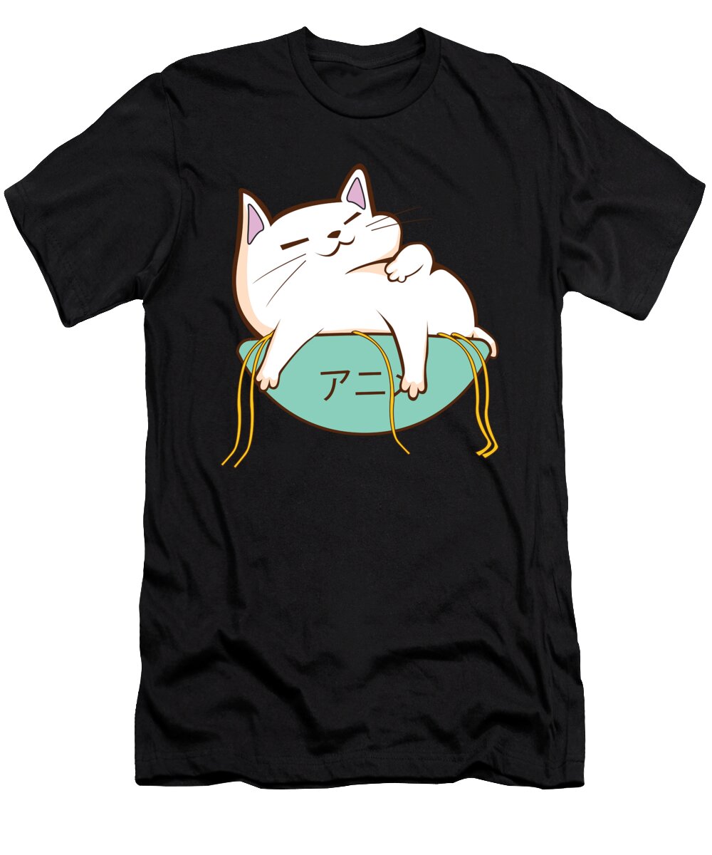 Anime Cat Ramen Full Shirtom T-Shirt