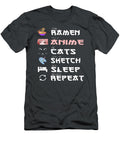Anime Japanese Ramen Sketching Cat Anime Lover Girls Ns Caydep Barba T-Shirt