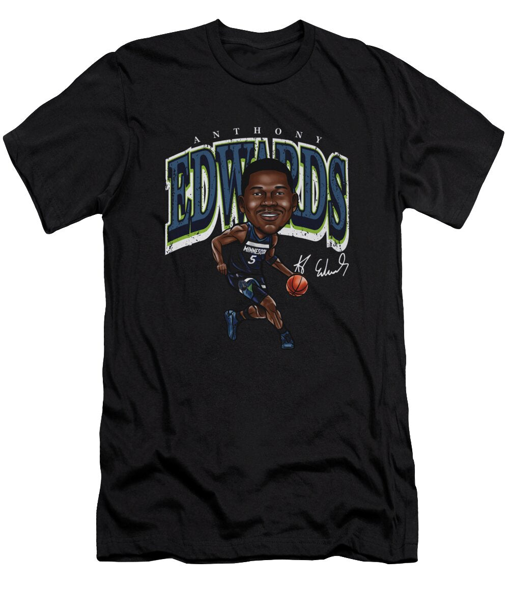 Anthony Edwards Minnesota Cartoon Ihsan Sirin T-Shirt
