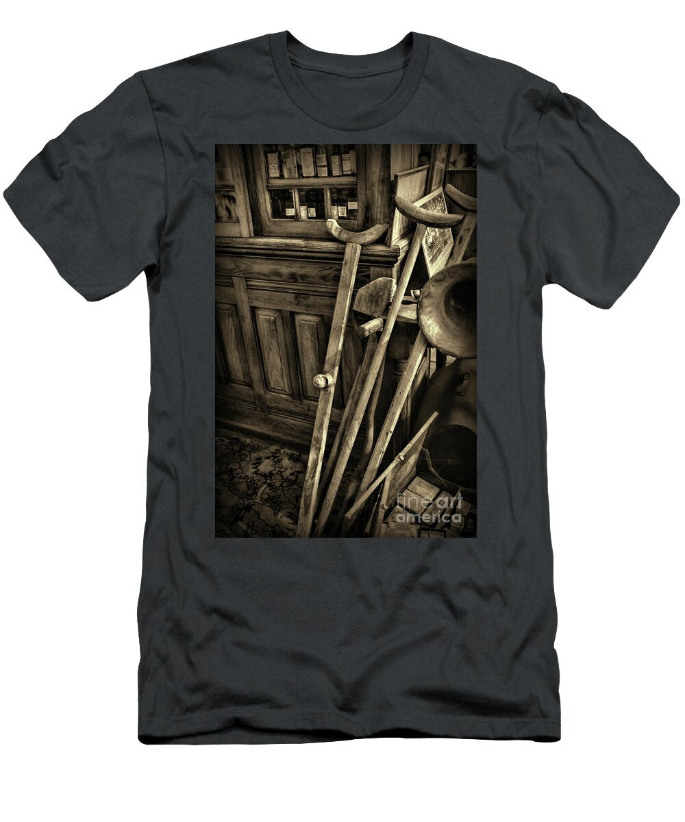 Antique Crutches in Sepia Paul Ward T-Shirt