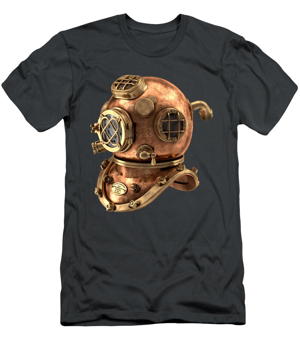 Antique Diving Helmet Xposedbydesign Vintage Art T-Shirt