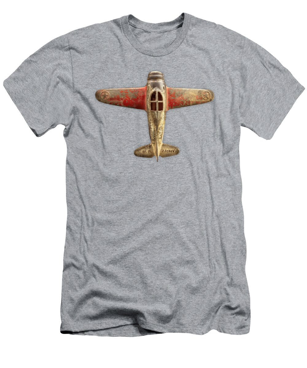 Antique Toy Airplane Floating on White Yopedro T-Shirt
