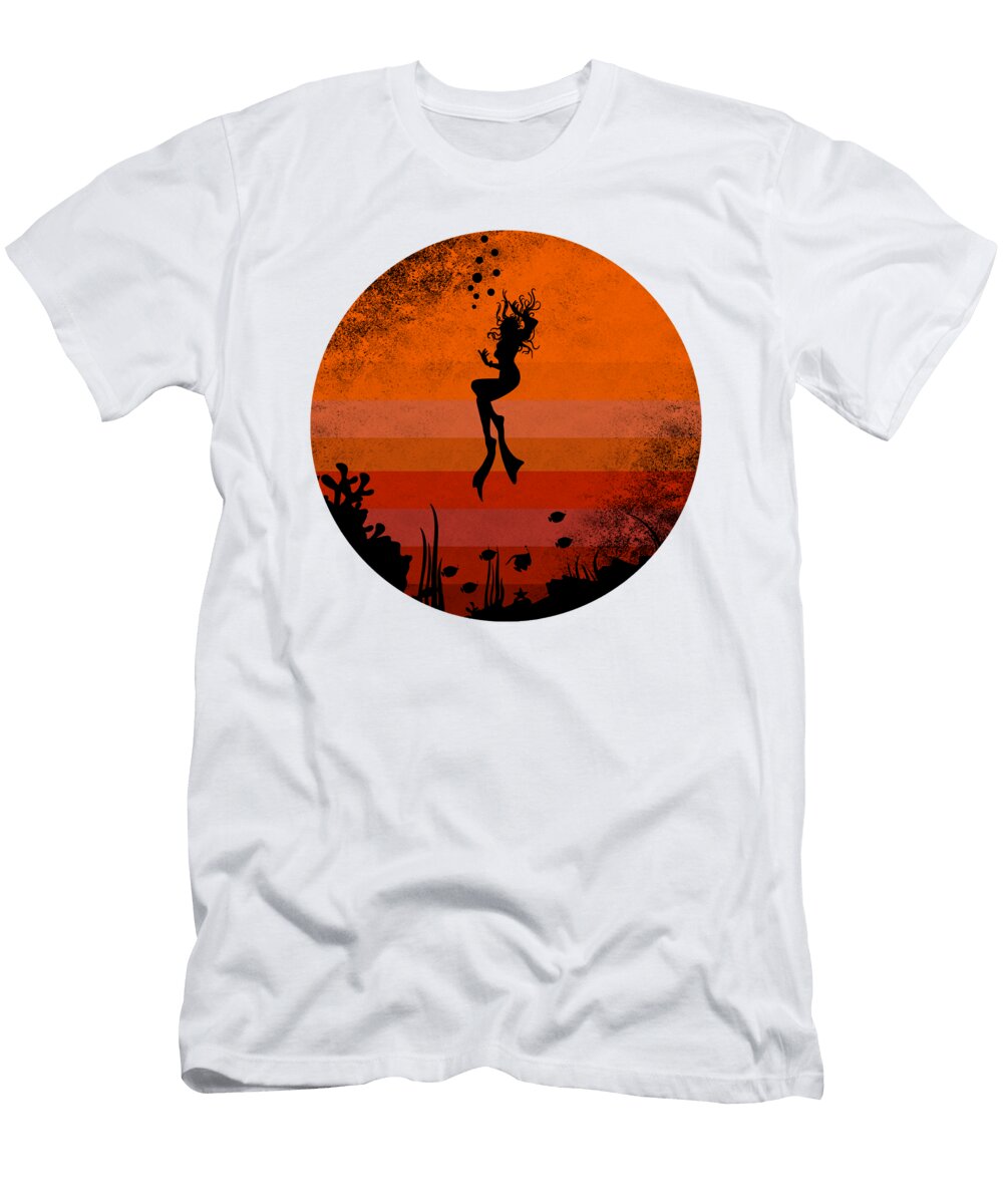 Apnea Vintage Diver Design Ts Publishing T-Shirt