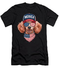 Apricot Poodle 4th of July US American Flag Dog Sophie Eleanor T-Shirt