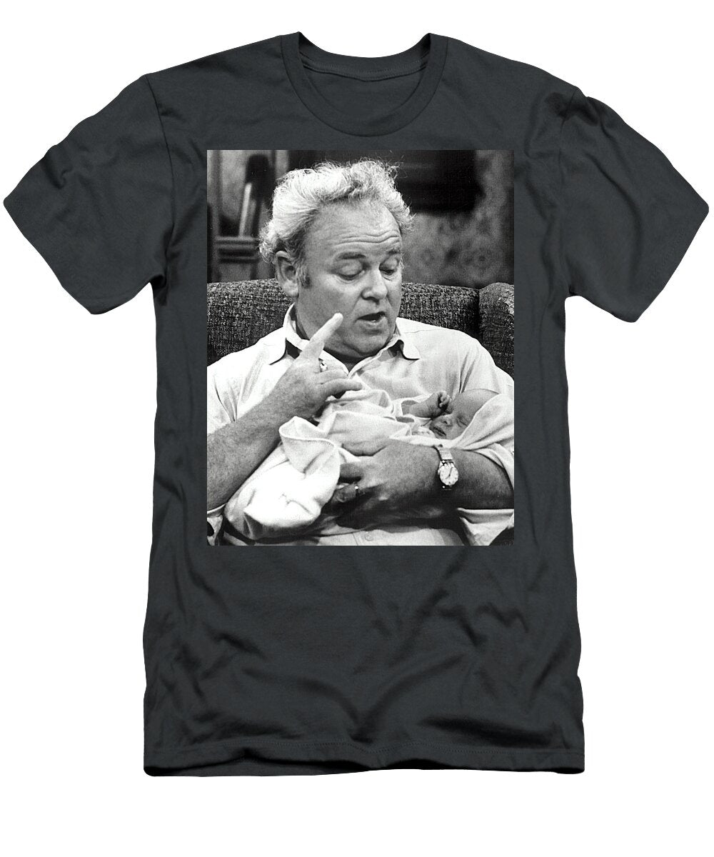Archie Bunker Holding His Grandson 1975 Linda Howes Website Publicity Photo T-Shirt