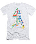Art Colorful Line Drawing Baseball Player Quang Vu T-Shirt
