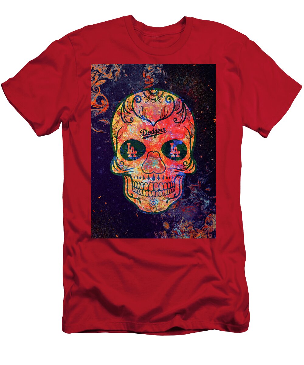Art MLB Los Angeles Dodgers Leith Huber T-Shirt