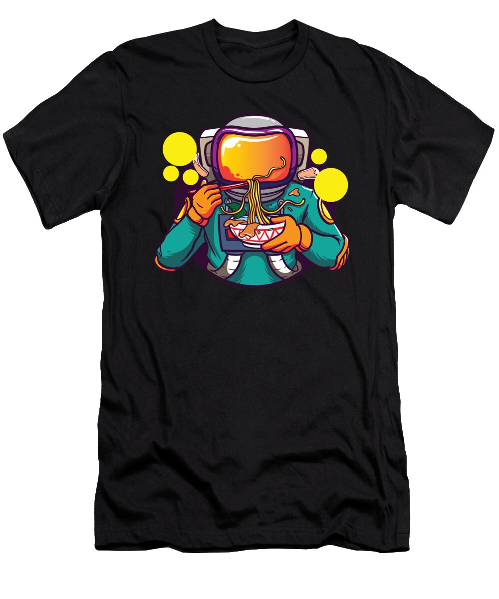 Astronaut Ramen Noodles Japan Moon Moon T-Shirt