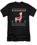 Astute Christmas Llama Santa Hat Ugly Xmas Tree Alpaca Gift Pop Ezone Prints T-Shirt