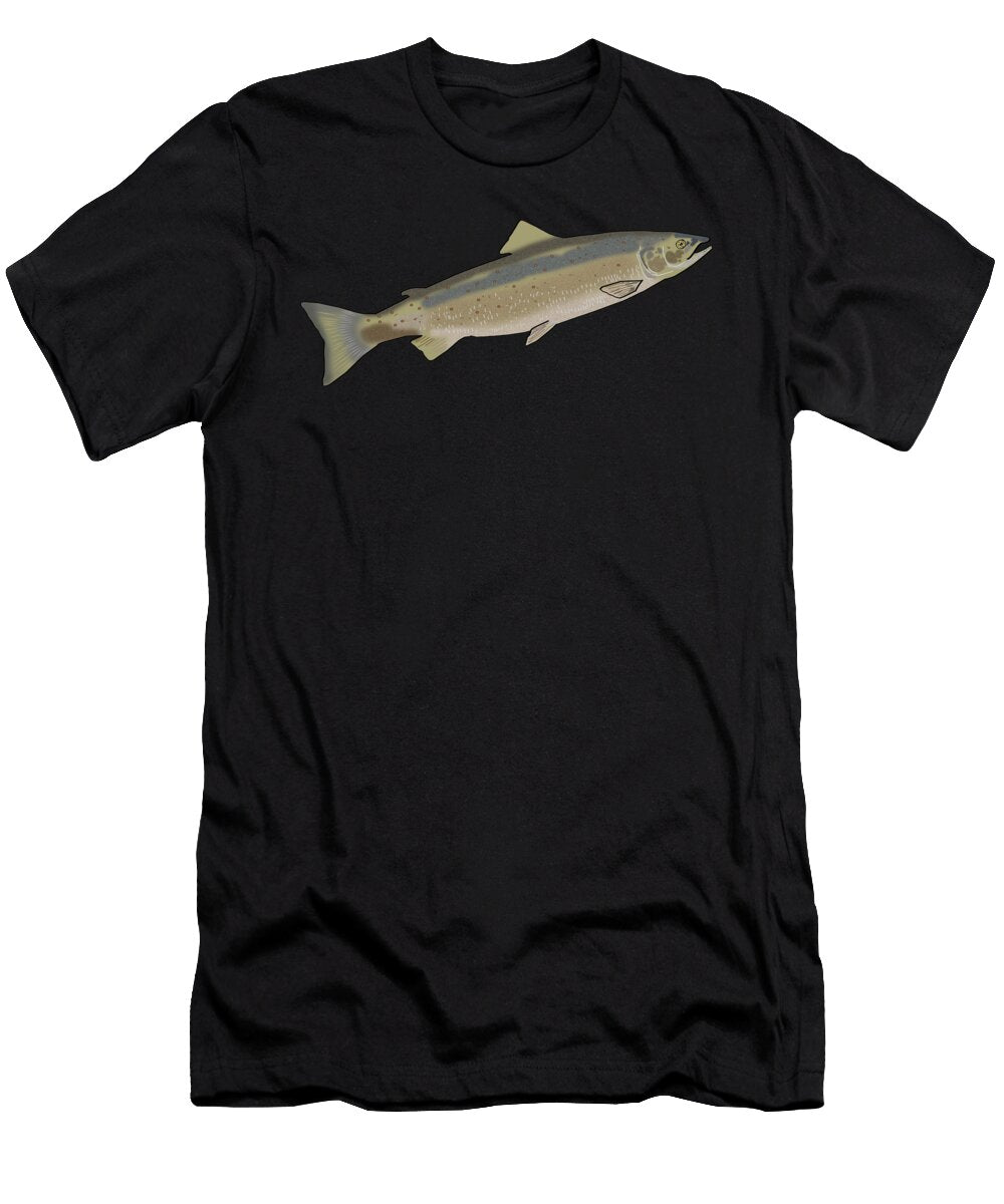 Atlantic Salmon Art Fishing Freshwater Fish Gift Muc Designs T-Shirt
