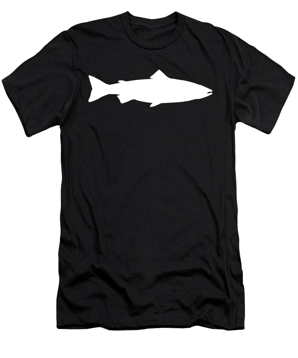 Atlantic Salmon Silhouette Fishing Lake Fish Gift Muc Designs T-Shirt