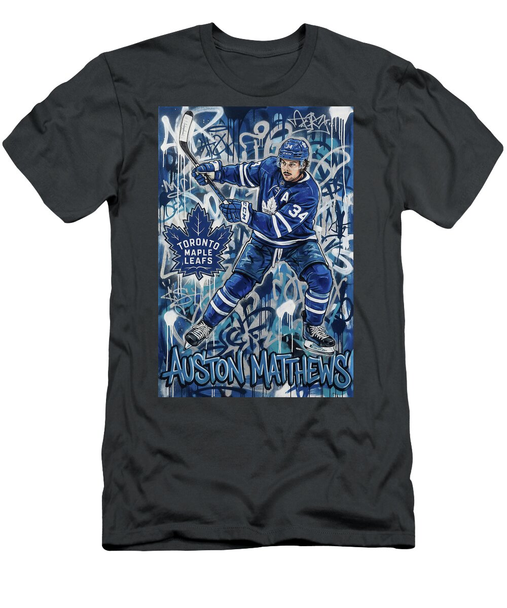 Auston Matthews Graffiti Poster Hockey Player NHL Sampadart Gallery T-Shirt