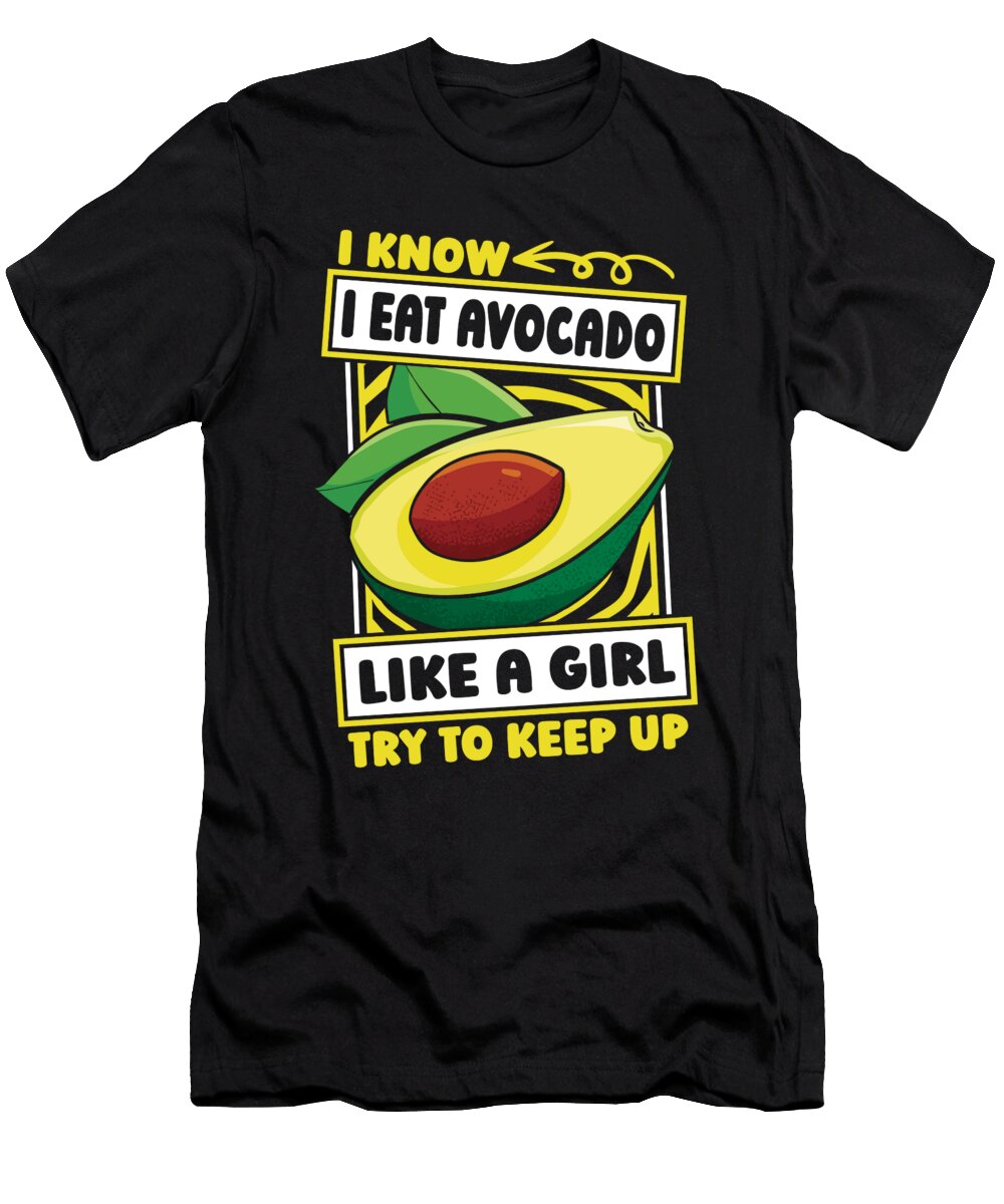 Avo Girl Guacamole Vegan Veggies Vegetarian Avocado Crazy Squirrel T-Shirt