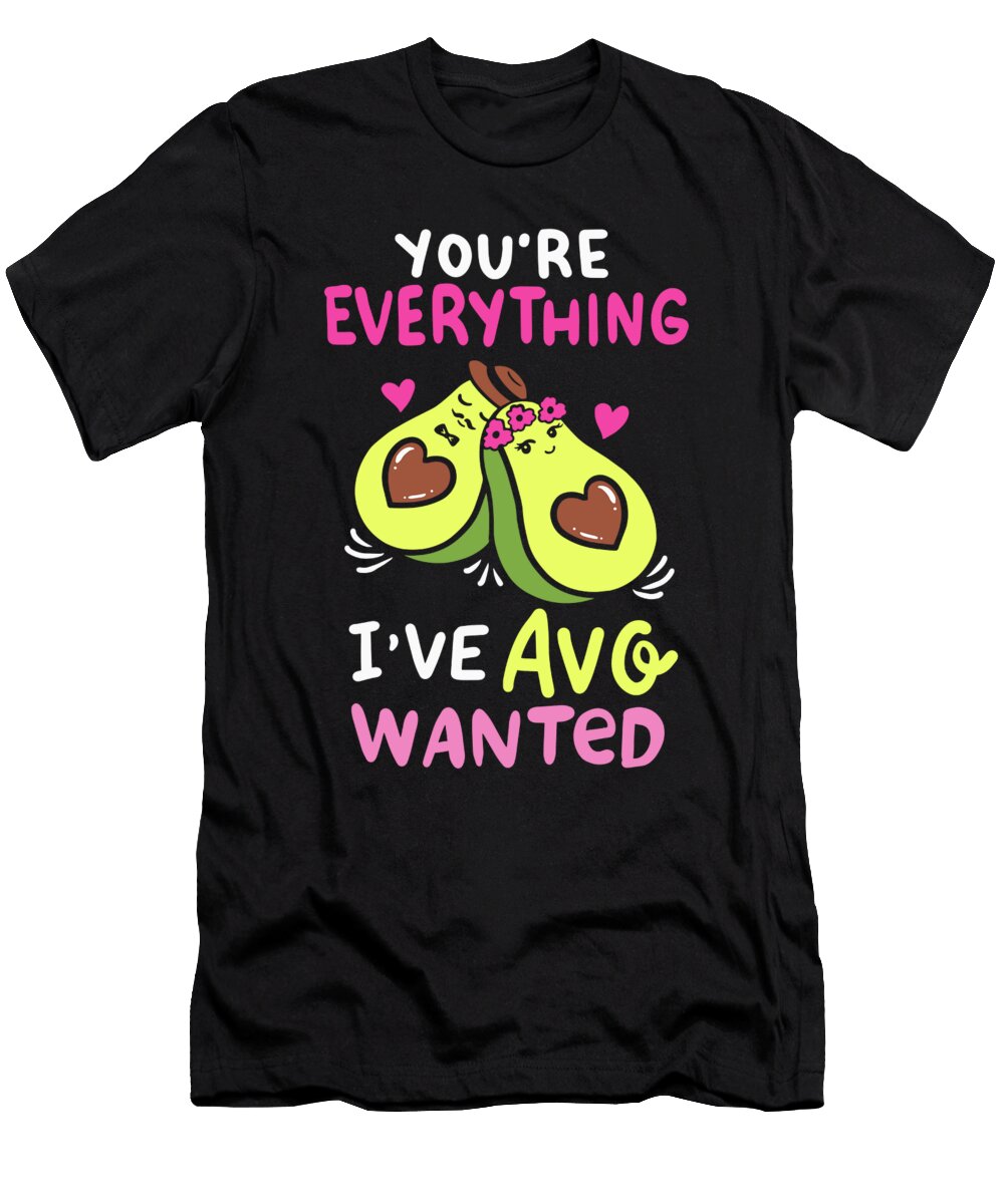 Avo Wanted Vegan Avocado Valentines Hearts Day Haselshirt T-Shirt