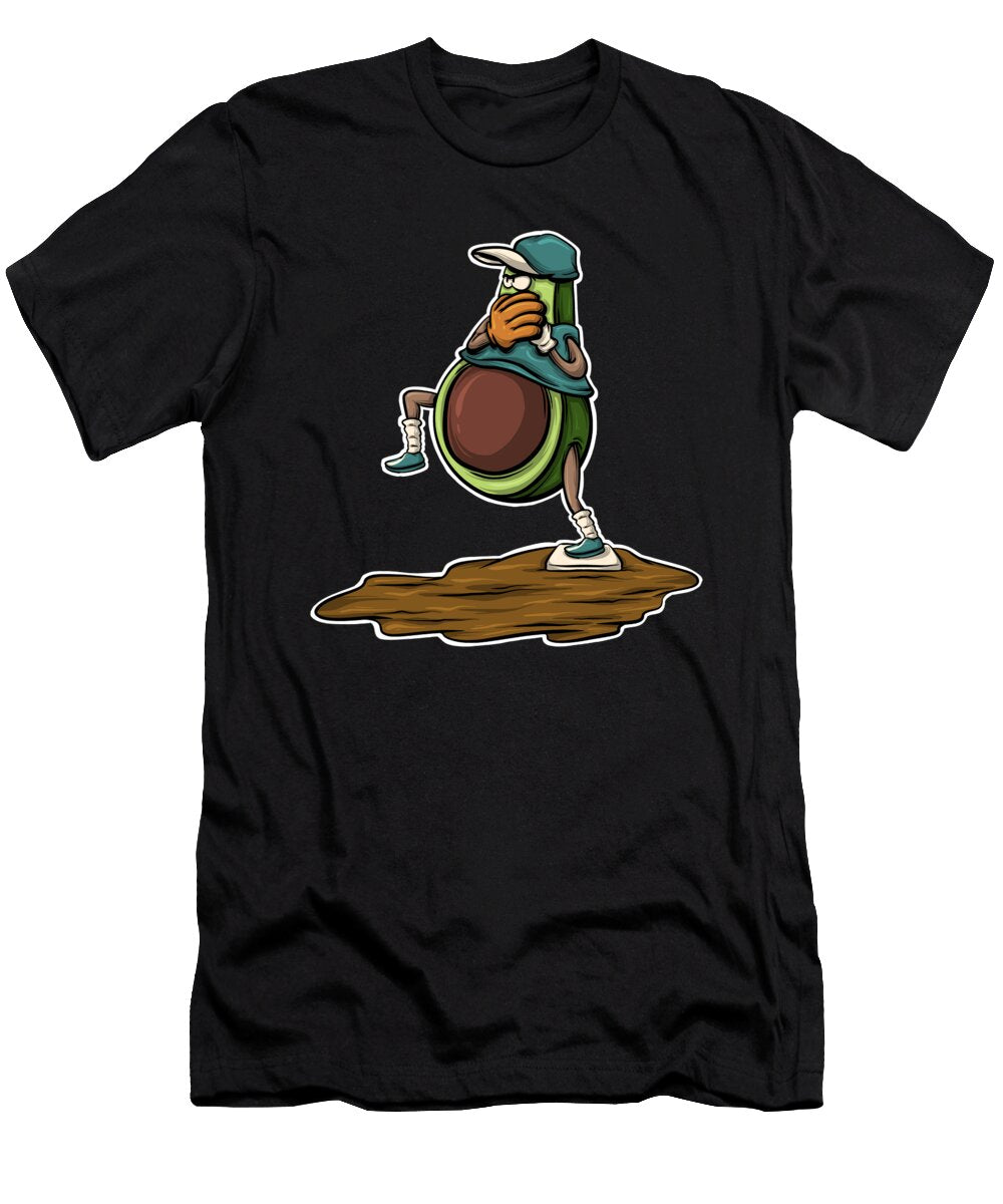 Avocado Baseball Player Pitcher Baseball Colorfulsnow T-Shirt