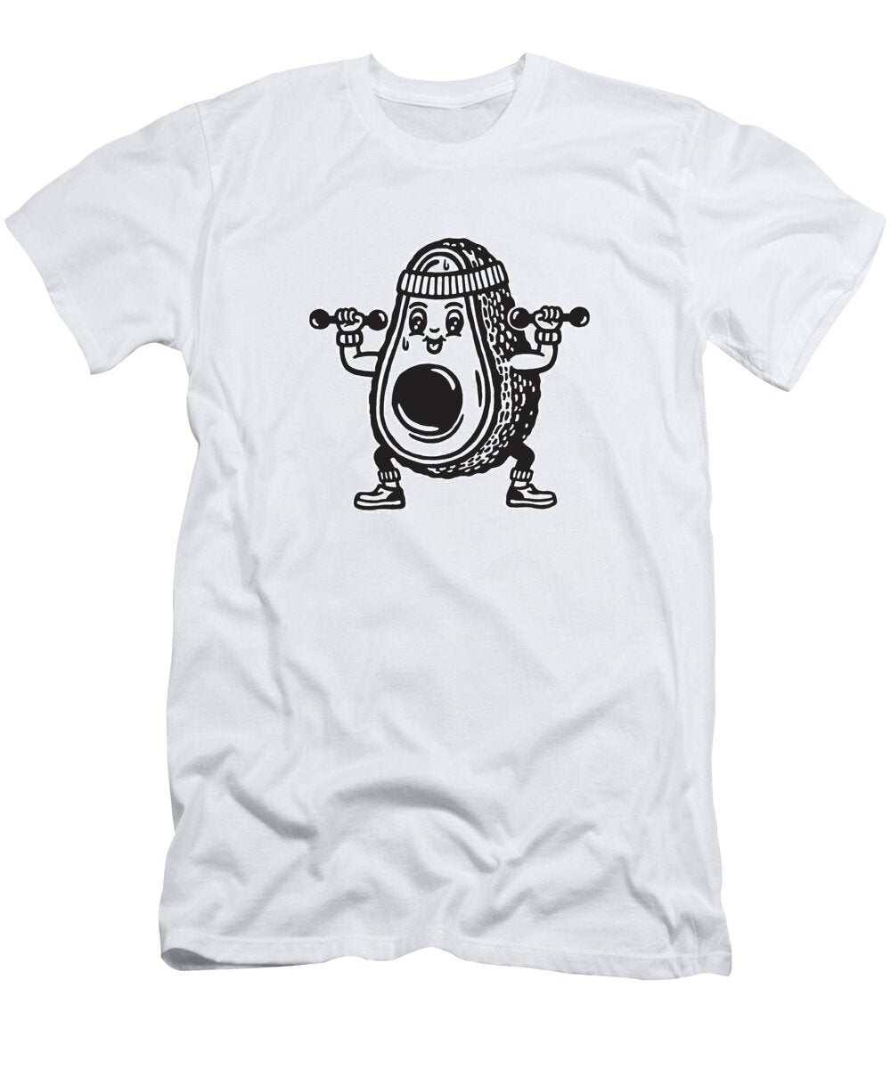 Avocado Character Working Out Csa Images T-Shirt