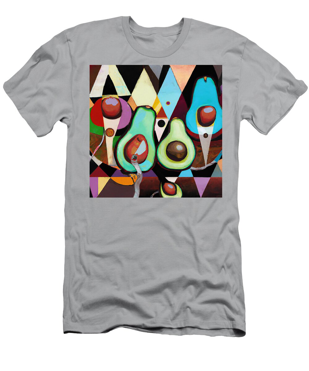 Avocado Cubist Style Stellart Studio T-Shirt