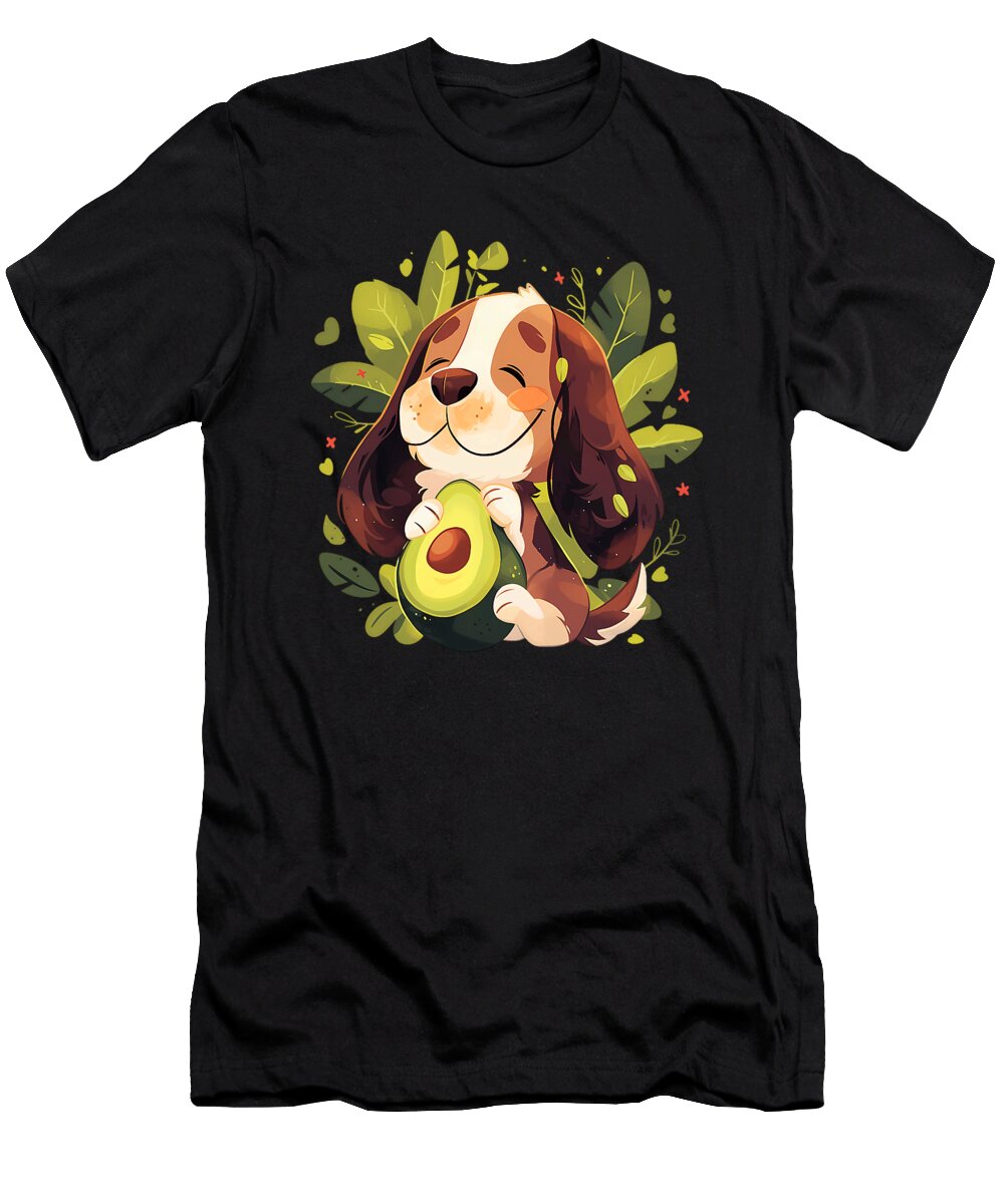 Avocado Dog Colourful Artwork Dog Lover Motif Sophie Eleanor T-Shirt