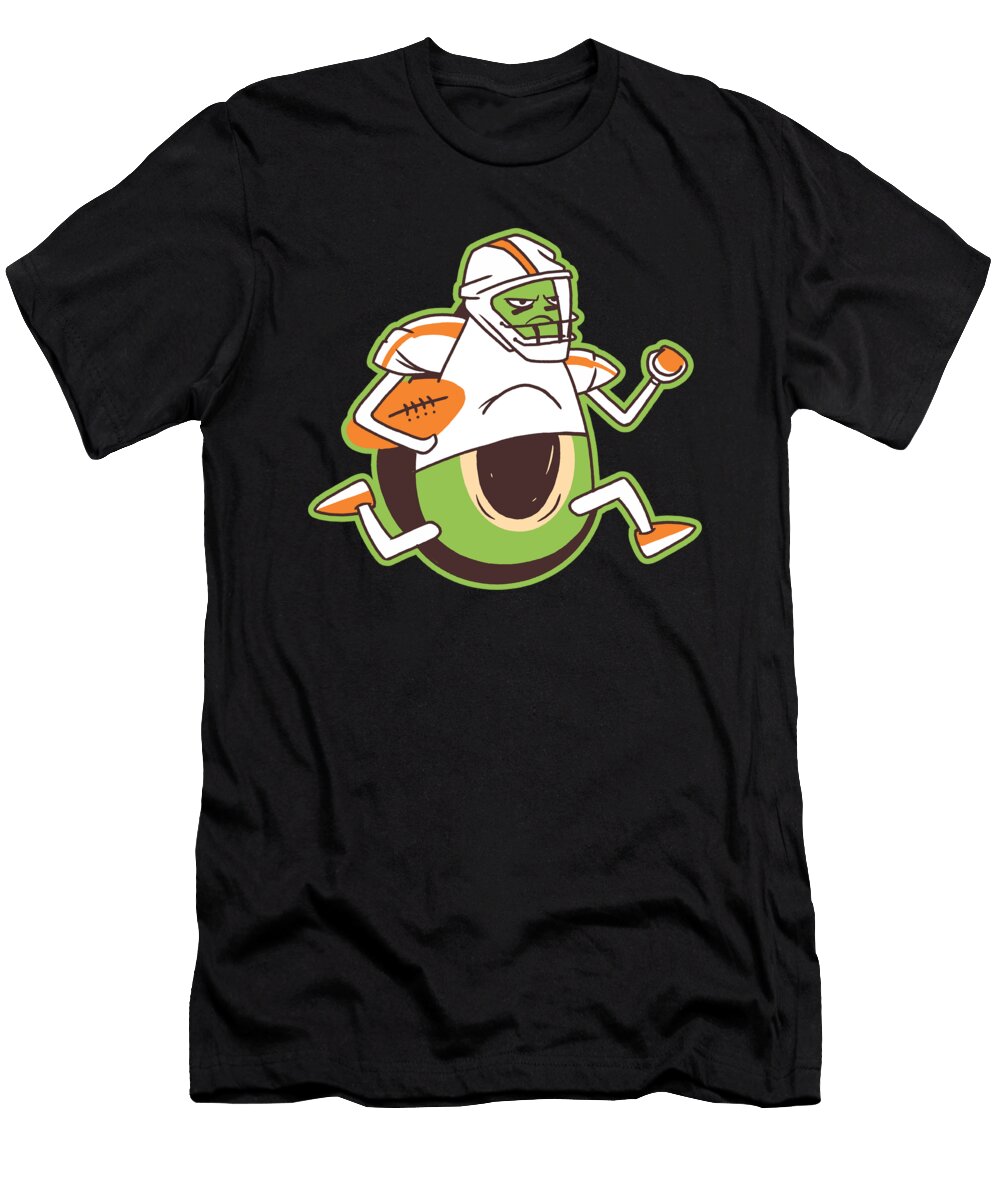 Avocado Football Player Vegan Football Gifts Licensed Art T-Shirt