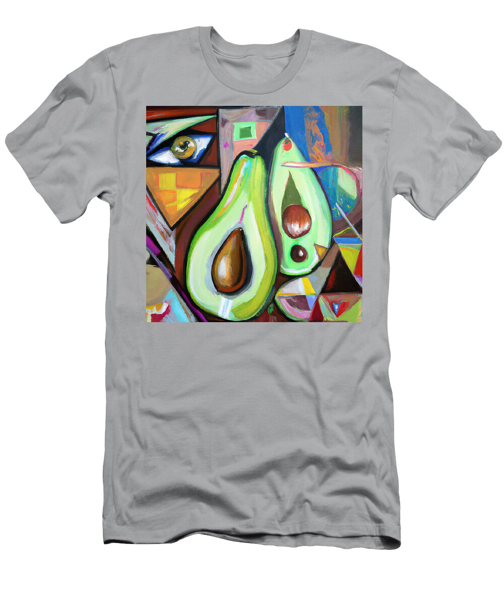 Avocado Half Colorful Art Stellart Studio T-Shirt
