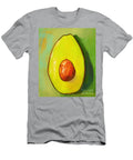 Avocado Half with Seed Painting Kitchen Decor Green Background Patricia Awapara T-Shirt